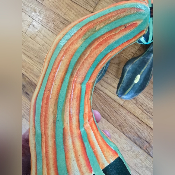 Vintage Silvestri Vegetable Canvas Cloth Hand Painted Stuffed Philippines Squash - Picture 10 of 15